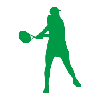 Polep vozidla Tenista 014 levá (12 - zelená) SAMOLEPKA NA AUTO, NÁLEPKA, FÓLIE, POLEP, TUNING, VLASTNÍ TEXT, TISK, AUTOSAMOLEPKY.cz, POLEPY, OBRÁZEK, LOGO, 3D STICKERS