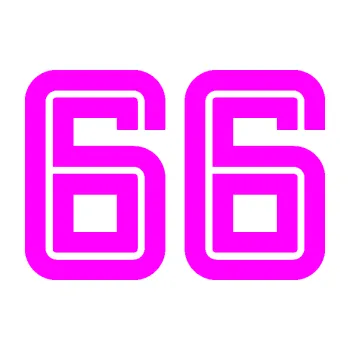 Polep vozidla Startovní číslo 66 typ 7 (72 - Fluorescentní růžová) SAMOLEPKA NA AUTO, NÁLEPKA, FÓLIE, POLEP, TUNING, VLASTNÍ TEXT, TISK, AUTOSAMOLEPKY.cz, POLEPY, OBRÁZEK, LOGO, 3D STICKERS
