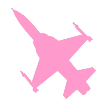 Polep vozidla SAMOLEPKA Stíhací letoun 003 levá (24 - světle růžová) NA AUTO, NÁLEPKA, FÓLIE, POLEP, TUNING, VLASTNÍ TEXT, TISK, AUTOSAMOLEPKY.cz, POLEPY, OBRÁZEK, LOGO, SAMOLEPKY