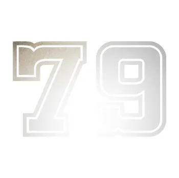 Polep vozidla SAMOLEPKA Startovní číslo 79 typ 5 (82 - odrazková reflexní bílá) NA AUTO, NÁLEPKA, FÓLIE, POLEP, TUNING, VLASTNÍ TEXT, TISK, AUTOSAMOLEPKY.cz, POLEPY, OBRÁZEK, LOGO, SAMOLEPKY