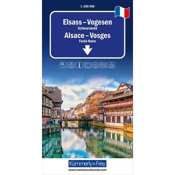 Elsass - Vogesen - Schwarzwald, Regionalstrassenkarte 1:200'000 - Hallwag Kümmerly+Frey AG