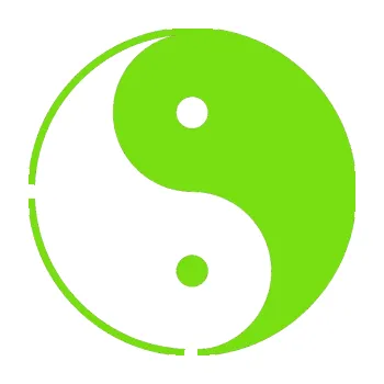 samolepka Yin yang - logo JIN a JANG (04 - zelená kawasaki) SAMOLEPKA NA AUTO, NÁLEPKA, FÓLIE, POLEP, TUNING, VLASTNÍ TEXT, TISK, AUTOSAMOLEPKY.cz, POLEPY, OBRÁZEK, LOGO, 3D STICKERS