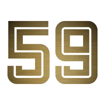 Polep vozidla Startovní číslo 59 typ 7 (64 - škrábaný kov zlatý) SAMOLEPKA NA AUTO, NÁLEPKA, FÓLIE, POLEP, TUNING, VLASTNÍ TEXT, TISK, AUTOSAMOLEPKY.cz, POLEPY, OBRÁZEK, LOGO, 3D STICKERS