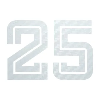 Polep vozidla SAMOLEPKA Startovní číslo 25 typ 7 (51 - 3D karbon bílý) NA AUTO, NÁLEPKA, FÓLIE, POLEP, TUNING, VLASTNÍ TEXT, TISK, AUTOSAMOLEPKY.cz, POLEPY, OBRÁZEK, LOGO, SAMOLEPKY