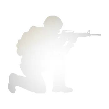 Samolepící dekorace SAMOLEPKA Voják 007 pravá (82 - odrazková reflexní bílá) NA AUTO, NÁLEPKA, FÓLIE, POLEP, TUNING, VLASTNÍ TEXT, TISK, AUTOSAMOLEPKY.cz, POLEPY, OBRÁZEK, LOGO, SAMOLEPKY