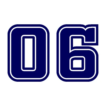 Polep vozidla Startovní číslo 06 typ 5 (23 - tmavě modrá) SAMOLEPKA NA AUTO, NÁLEPKA, FÓLIE, POLEP, TUNING, VLASTNÍ TEXT, TISK, AUTOSAMOLEPKY.cz, POLEPY, OBRÁZEK, LOGO, 3D STICKERS