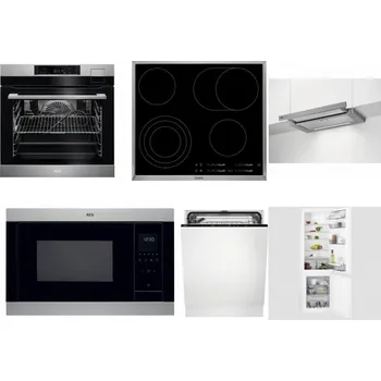 Set domácích spotřebičů AEG BSK792380M + AEG Mastery DirectTouch HK654070XB + AEG DPE5660M + AEG Mastery MSB2547D-M + AEG FSK73607Z + AEG Mastery NoFrost SCB618F6TS