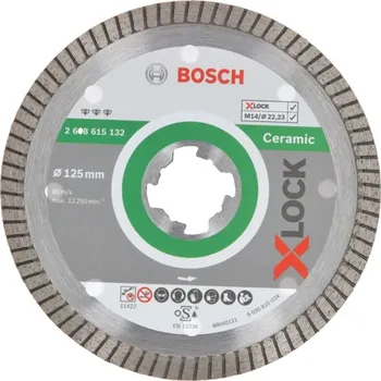 Řezný kotouč BOSCH X-Lock Best for Ceramic Extra Clean Turbo 2608615132 125 mm