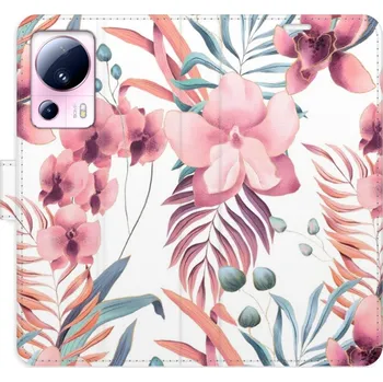 Pouzdro na mobilní telefon Flipové pouzdro iSaprio - Pink Flowers 02 - Xiaomi 13 Lite
