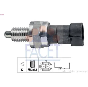 Auto-moto Spínač, světlo zpátečky FACET 7.6109