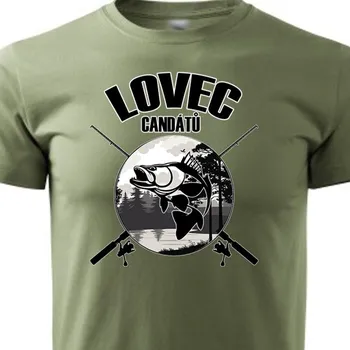 Pánské tričko STRIKER Tričko lovec candátů Barva: Olivová, Velikost: XL