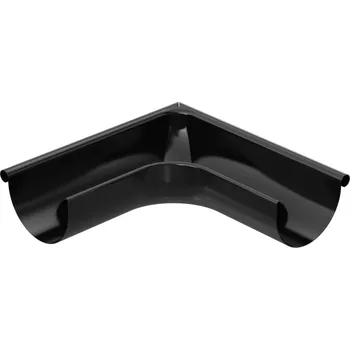 okap BRYZA Roh žlabu vnější pozinkovaný Ø 150 mm, Černá RAL 9005