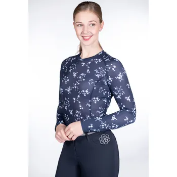 HKM Triko funkční Fleurs Blooms Bury HKM, dámské, deep blue/white XL