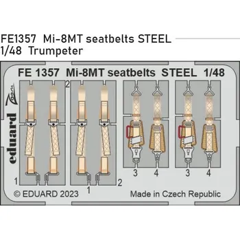 Plastikový model Eduard 1/48 Mi-8MT seatbelts STEEL (TRUMPETER)