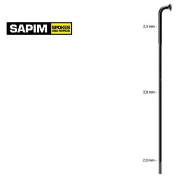 Zapletené kolo drát nerez Sapim Strong 2-2-2,3 x 300mm černý