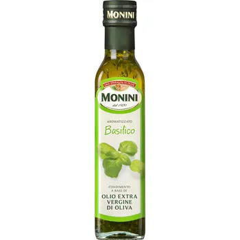 Rostlinný olej Monini Extra panenský olivový olej bazalka 250 ml