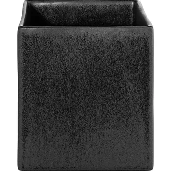 Květináč Květináč z kameniny 12x12 cm QUADRO ASA Selection - černý černá