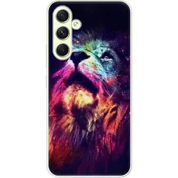 Pouzdro na mobilní telefon Odolné silikonové pouzdro iSaprio - Lion in Colors - Samsung Galaxy A54 5G