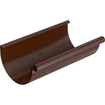 okap BRYZA Žlab, okap pozinkovaný Ø 125 mm, délka 4M, Hnědá RAL 8017