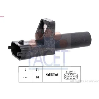 Kliková hřídel Senzor, otáčky motoru FACET 9.0755