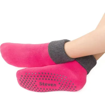 Dívčí oblečení Tmavě růžové protiskluzové ponožky pro dívky Art.038 TS021, PINK - ABS Velikost: 32/34