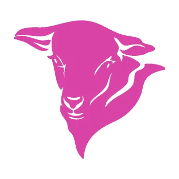 Samolepící dekorace SAMOLEPKA Ovce 001 levá hlava (16 - růžová) NA AUTO, NÁLEPKA, FÓLIE, POLEP, TUNING, VLASTNÍ TEXT, TISK, AUTOSAMOLEPKY.cz, POLEPY, OBRÁZEK, LOGO, SAMOLEPKY