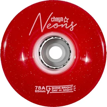 Kolečkové brusle Kolečka Chaya Neon LED Red (4ks), 65, 38, 78A Powerslide