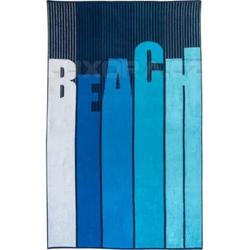 Plážová osuška BEACH modrá - 100 x 160 cm
