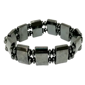 Náramek Hematitový náramek, zajímavý,široký