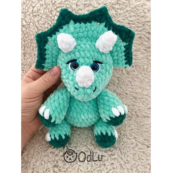 Příze Návod na háčkovaní - Triceratops Dinoušek (Návod pro mírně pokročilé)