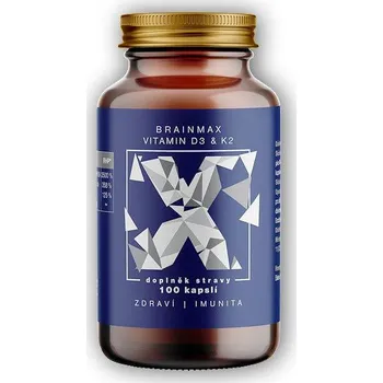 BrainMax Vitamin D3K2 D3 5000IU/K2-MK7 150mcg˙100cps + DÁREK