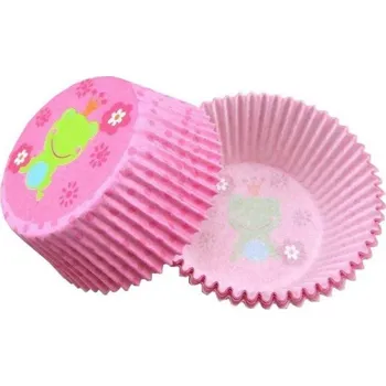 Potravinová fólie Papírové košíčky na Muffiny a cupcakes 50ks č. Muf-50 princezna žába