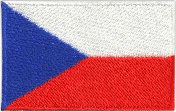 Nášivka Česká vlajka vyšívaná zažehlovací 35 x 55 mm