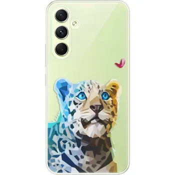 Pouzdro na mobilní telefon Odolné silikonové pouzdro iSaprio - Leopard With Butterfly - Samsung Galaxy A54 5G