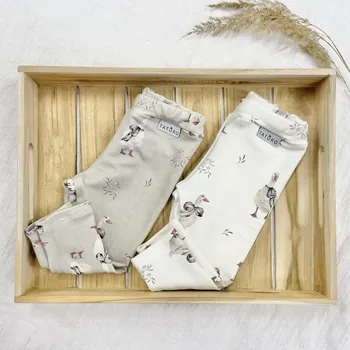 Dívčí legíny Taturo Legíny s potiskem hus ecru 110 béžová