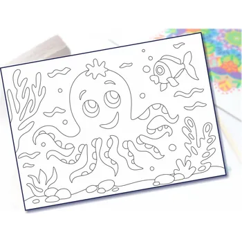 Radost v písku Šablona na pískování chobotnice Varianta: A5 (148 x 210 mm)