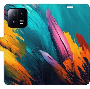 Pouzdro na mobilní telefon Flipové pouzdro iSaprio - Orange Paint 02 - Xiaomi 13