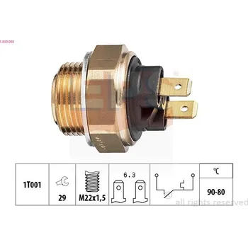 Ventilátor topení a klimatizace Teplotní spínač, větrák chladiče EPS 1.850.002