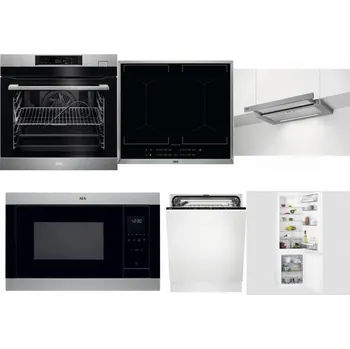 Set domácích spotřebičů AEG BSK782380M + AEG Mastery DoubleBridge IKE64450XB + AEG DPE5660M + AEG Mastery MSB2547D-M + AEG FSK73607Z + AEG Mastery NoFrost SCB618F6TS