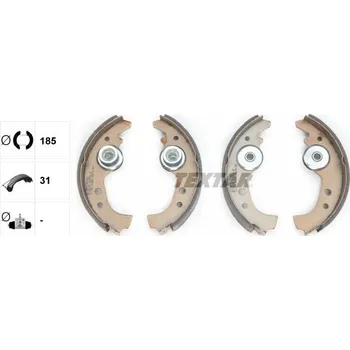 Brzdová čelist Sada brzdových čelistí TEXTAR 91005900