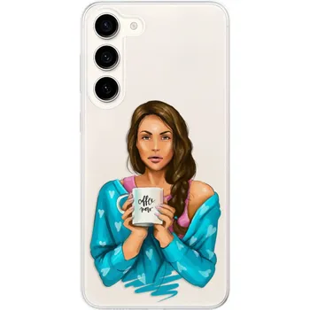 Pouzdro na mobilní telefon Odolné silikonové pouzdro iSaprio - Coffe Now - Brunette - Samsung Galaxy S23+ 5G
