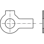 PROFISTYL DIN 463 podložka pojistná s dvěma jazýčky černá Varianta: DIN 463 podložka pojistná s dvěma jazýčky 50 pro M48