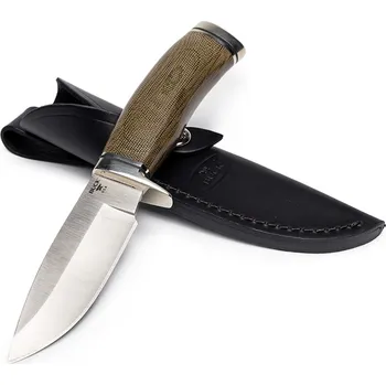 Pracovní nůž Buck Vanguard Green Canvas Micarta, pevný nůž s pouzdrem 0192GRSLE