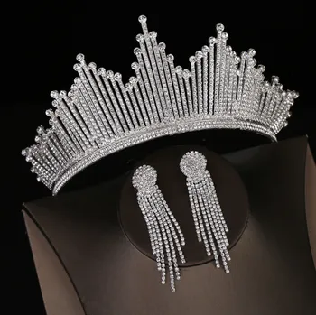 Čelenka B-TOP Barokní svatební set Crystal Queen - postříbřená