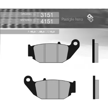 Brzdová destička BRENTA brzdové destičky KH629 sintrované barva zlatá HONDA CRF 250 L 13-16 zadní (FT 4151) (BRENTA brzdové destičky KH629 sintrované barva zlatá HONDA CRF 250 L 13-16 zadní (FT 4151))
