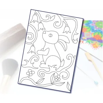 Radost v písku Šablona na pískování zajíček v trávě Varianta: A4 (210 x 297 mm)