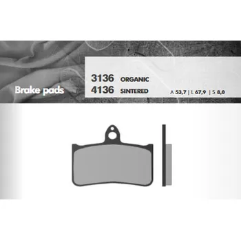 Brzdová destička BRENTA brzdové destičky KH187 sintrované barva zlatá přední (FT 4136) (BRENTA brzdové destičky KH187 sintrované barva zlatá přední (FT 4136))