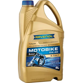 Motorový olej RAVENOL MOTOBIKE 4-T ESTER 5W-40 4L (Syntetický motorový olej Ravenol Motobike 4-T 5W-40Ester)