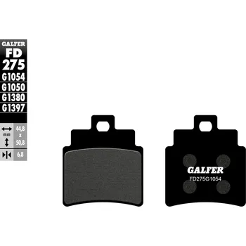 Brzdová destička GALFER brzdové destičky KH355 polokovové (GALFER brzdové destičky KH355 polokovové)