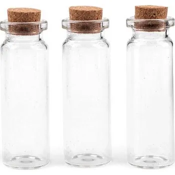 Skleněná lahvička s korkem - 30x70 mm